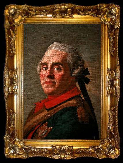 framed  Jean-Etienne Liotard Marshal Maurice de Saxe, ta009-2
